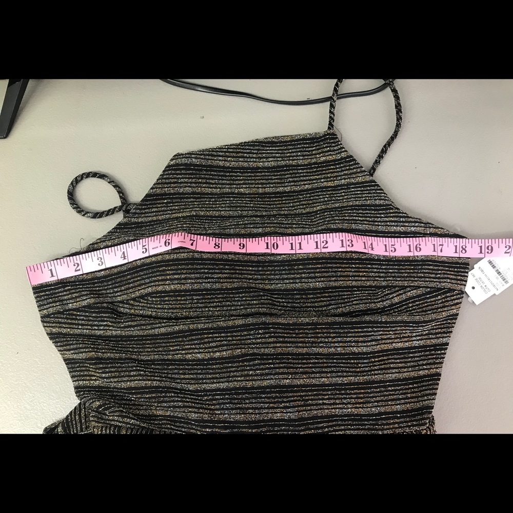 Jump Striped Metallic Knit Jumpsuit - Picture 7 of 7